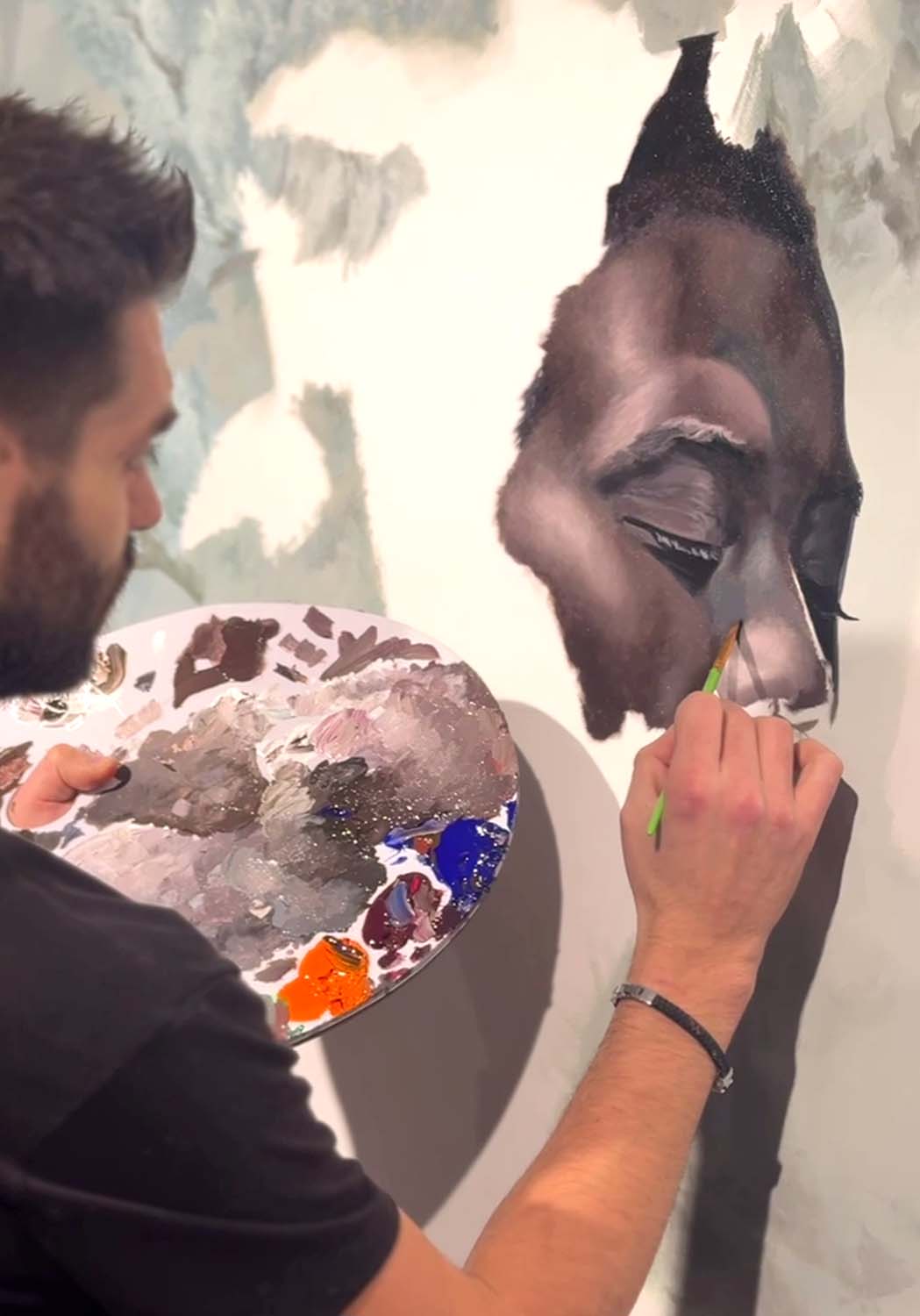 Julien painting Lifelines